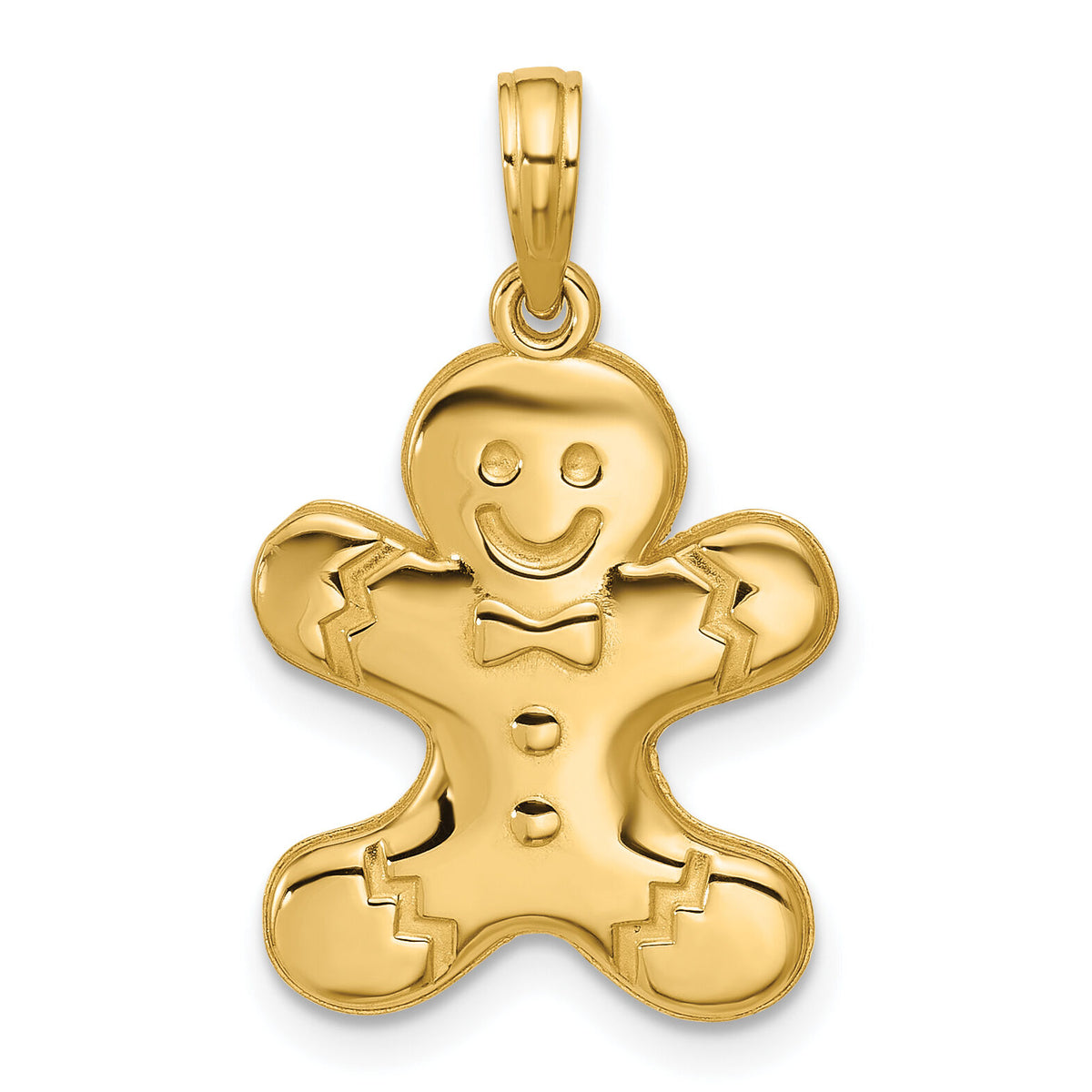 14K Polished Gingerbread Pendant-D5834