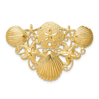 14k Sea Life Diamond-cut Omega Slide-D584