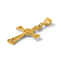 14K Polished Cross Pendant-D5842