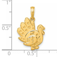 14K Polished Turkey Pendant-D5843