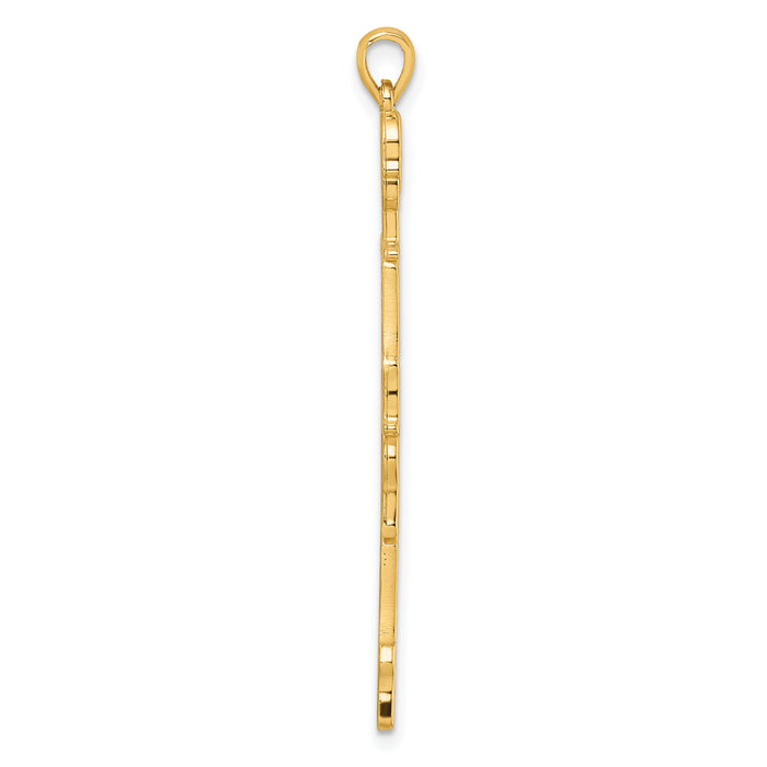 14K Polished Skeleton Pendant-D5850