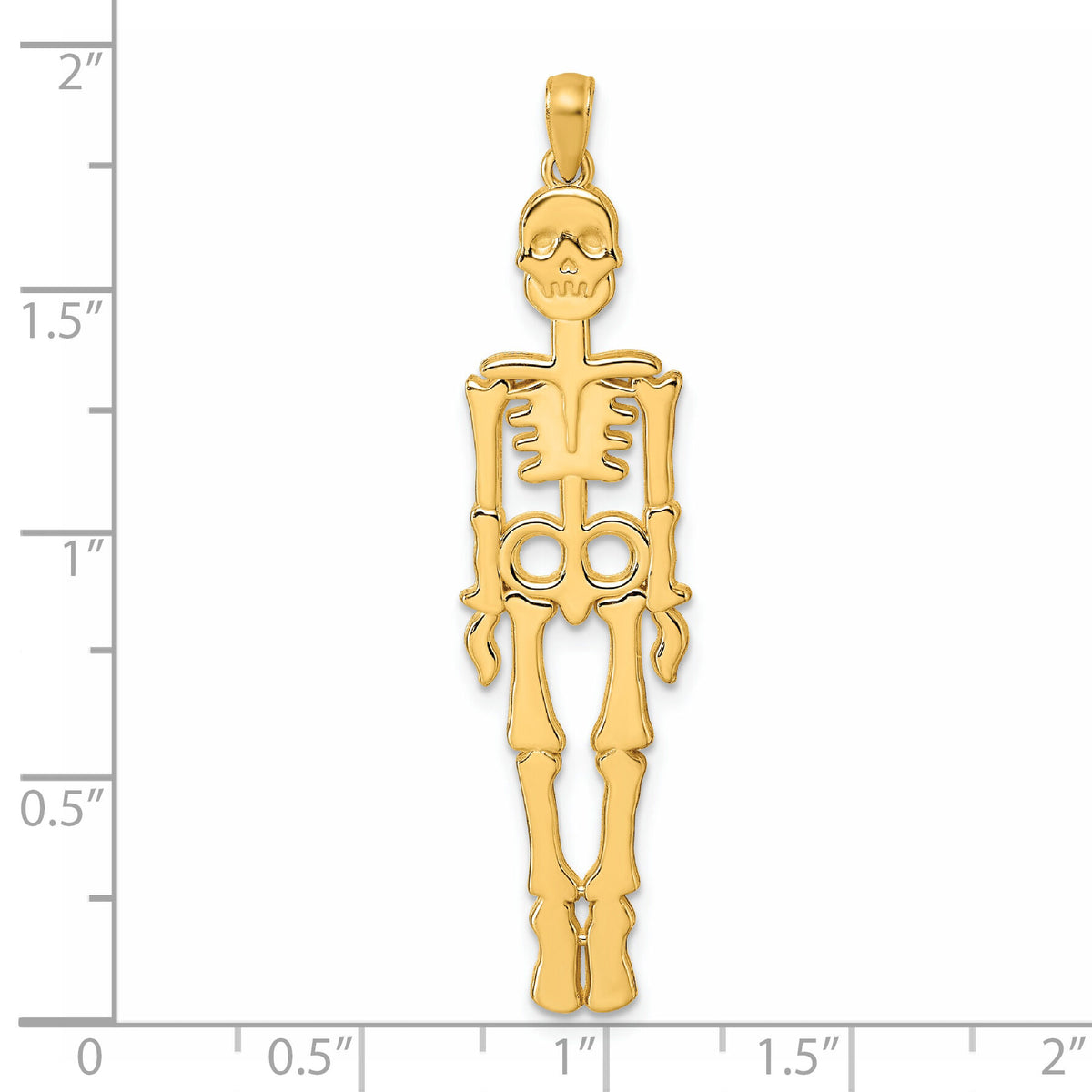 14K Polished Skeleton Pendant-D5850