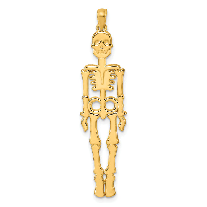 14K Polished Skeleton Pendant-D5850