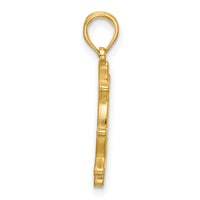 14K Polished Turtle Helm Pendant-D5854