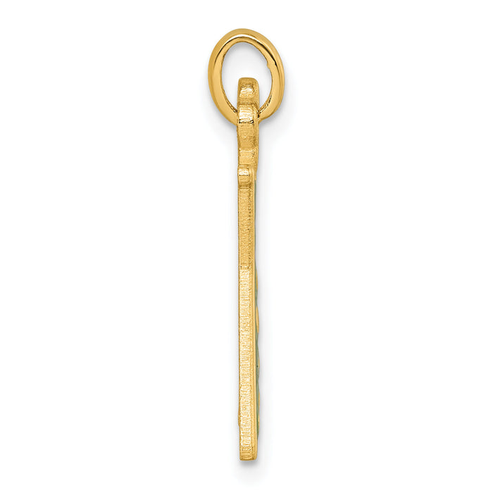 14K Polished Erlenmeyer Flask Pendant-D5856