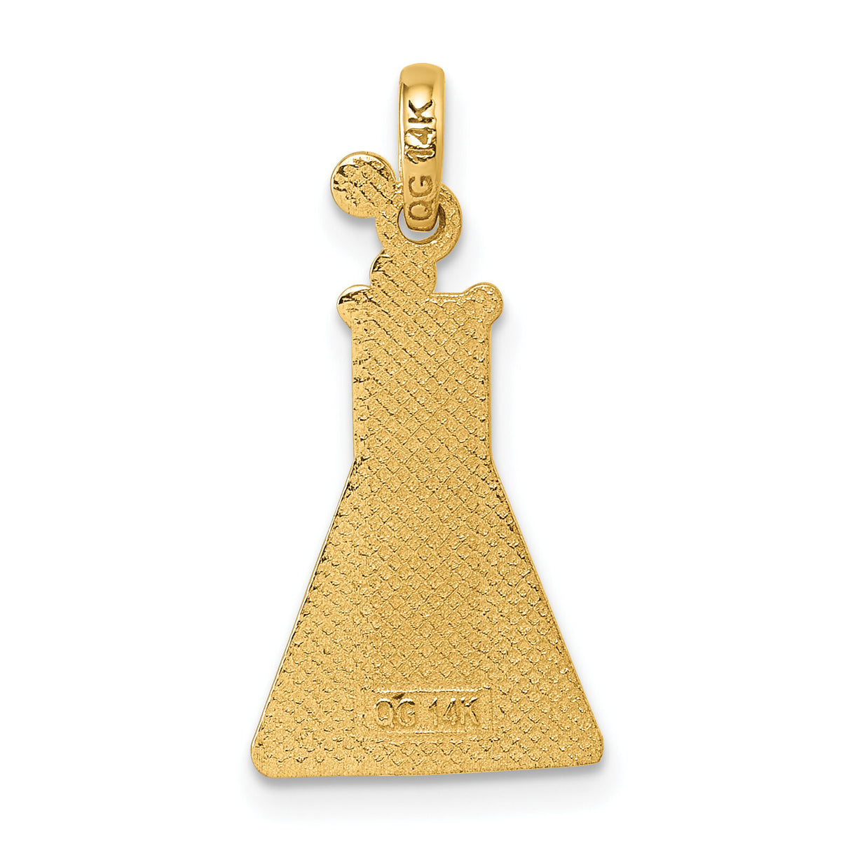 14K Polished Erlenmeyer Flask Pendant-D5856