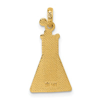 14K Polished Erlenmeyer Flask Pendant-D5856