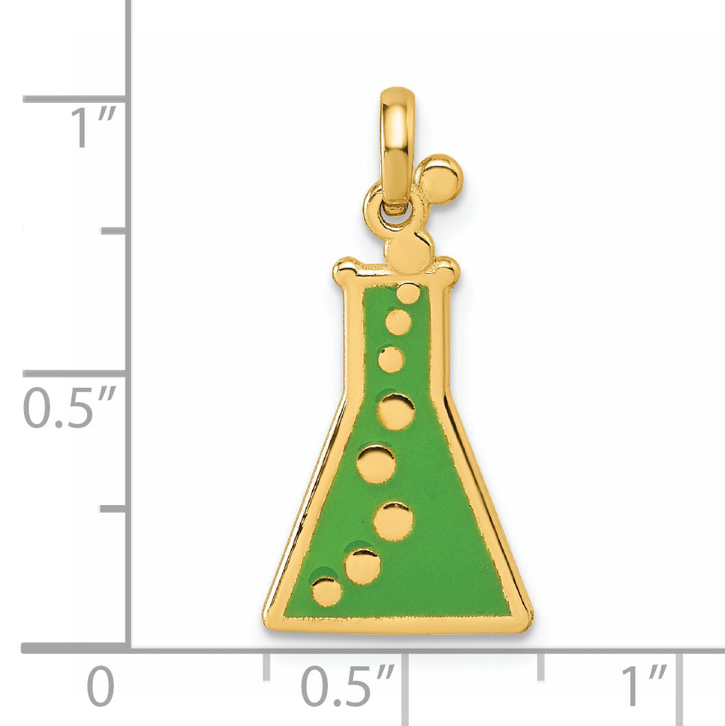 14K Polished Erlenmeyer Flask Pendant-D5856