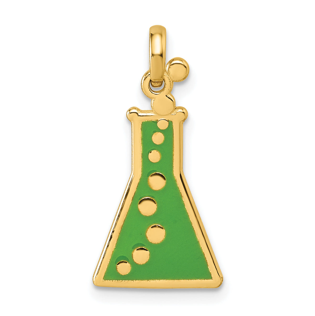 14K Polished Erlenmeyer Flask Pendant-D5856