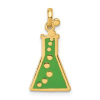 14K Polished Erlenmeyer Flask Pendant-D5856
