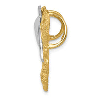 14k Two-tone Sea Life Fits 5mm/6mm Slide-D586