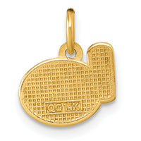 14K Polished Enameled Milk and Cookies Pendant-D5864