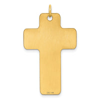 14k Polished Cross Charm-D5869