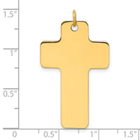 14k Polished Cross Charm-D5869