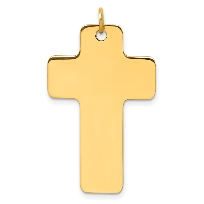 14k Polished Cross Charm-D5869