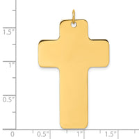 14k Polished Cross Charm-D5870
