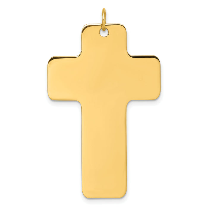 14k Polished Cross Charm-D5870