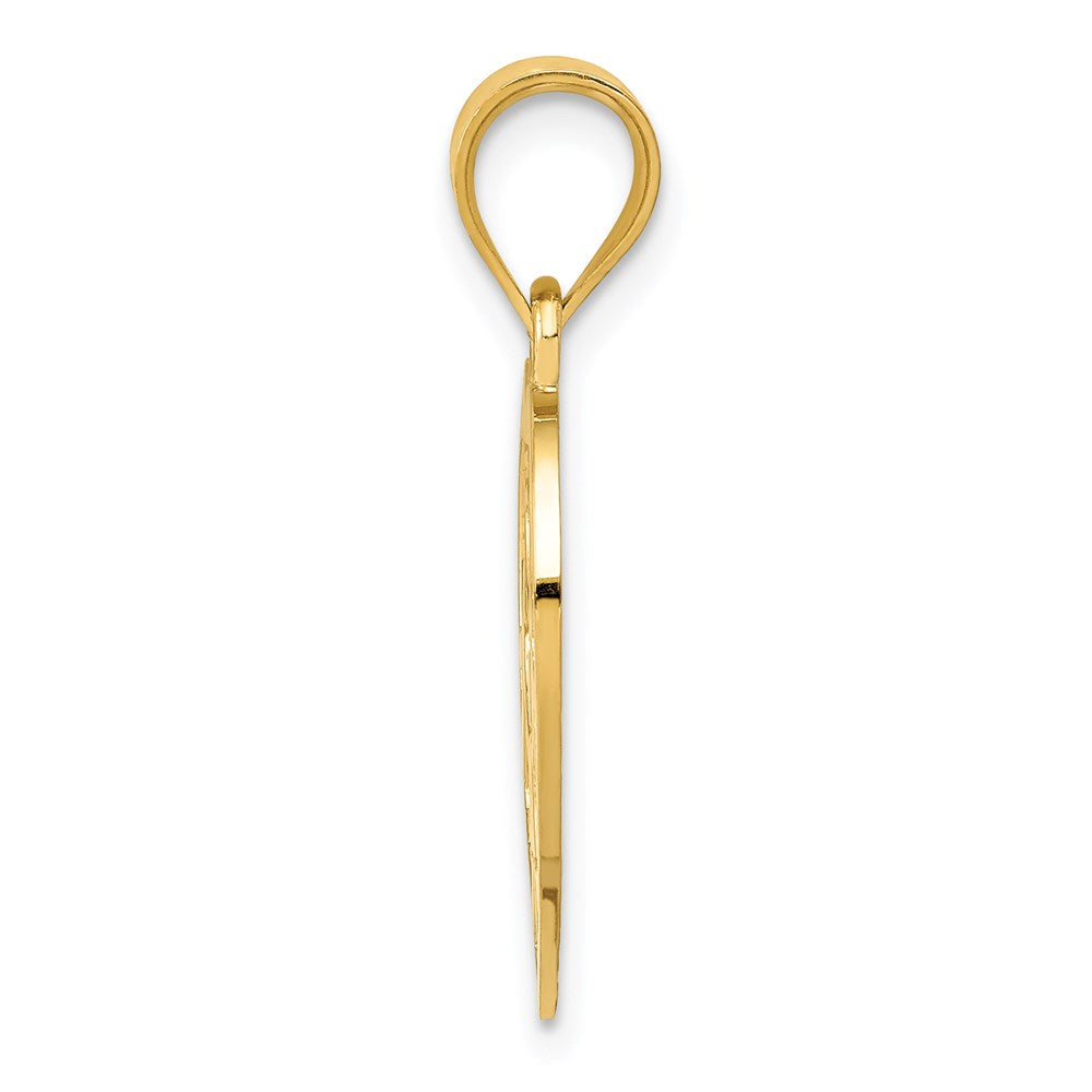 14k Heart Charm-D590