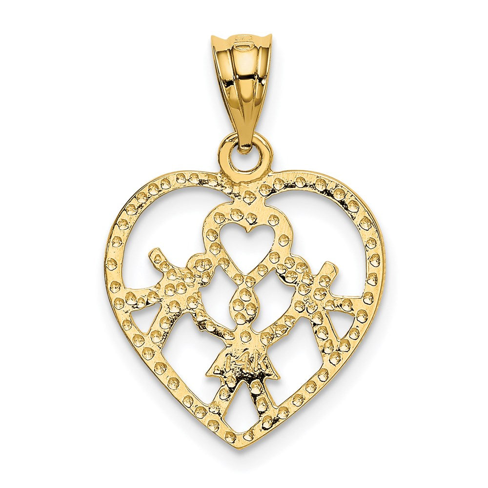 14k Heart Charm-D590