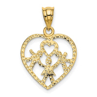14k Heart Charm-D590
