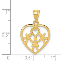 14k Heart Charm-D590