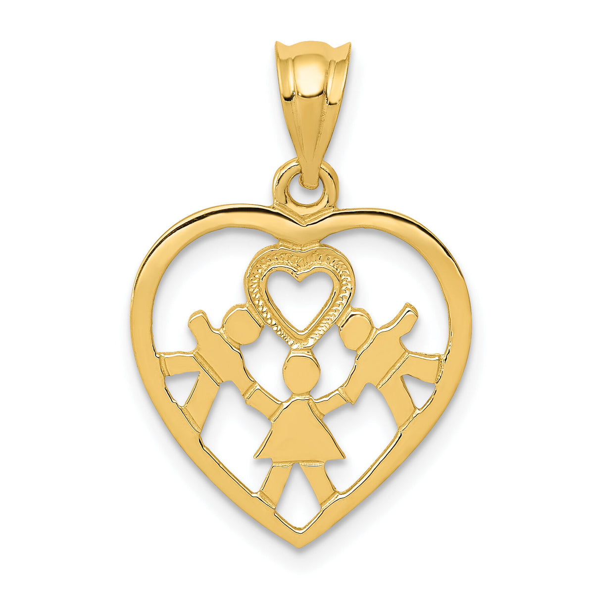 14k Heart Charm-D590