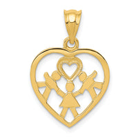 14k Heart Charm-D590