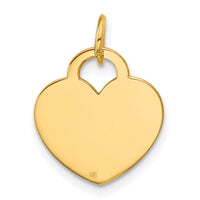 14K Polished Heart Shaped Disc Pendant-D591
