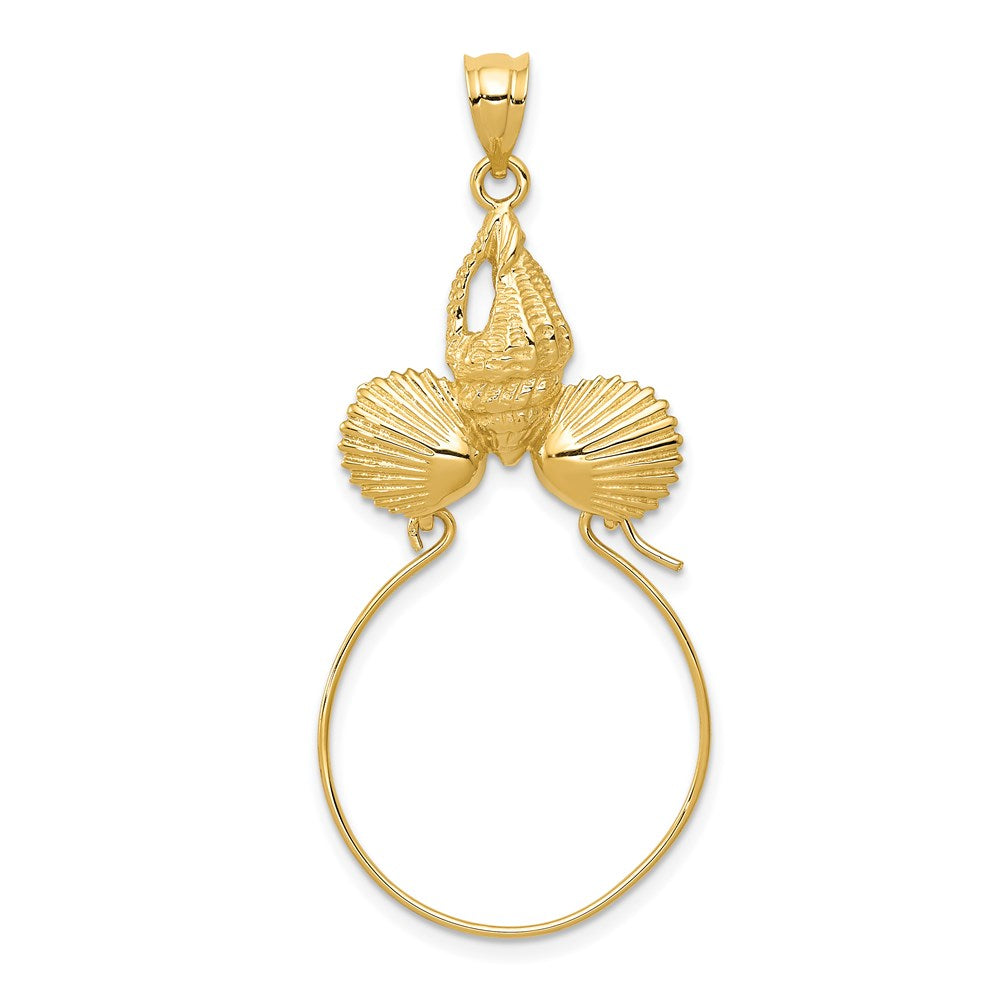 14k Sea Shell Charm Holder-D5