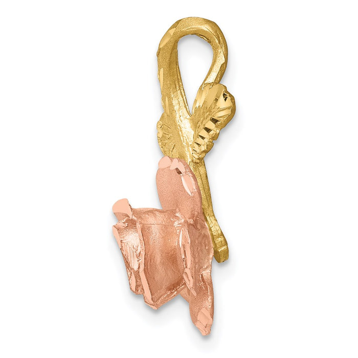14k Two-tone Rose Chain Slide-D615