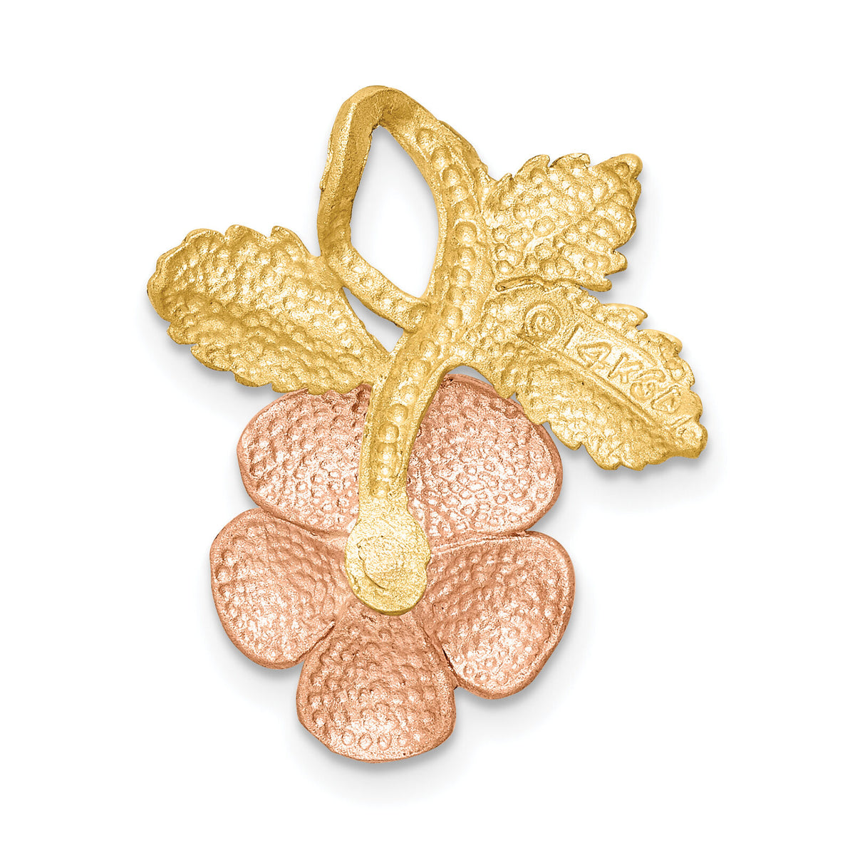 14k Two-tone Rose Chain Slide-D615