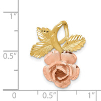 14k Two-tone Rose Chain Slide-D615