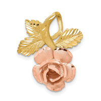 14k Two-tone Rose Chain Slide-D615
