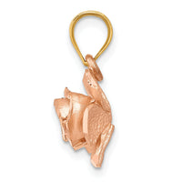 14k Two-tone Rose Charm-D617