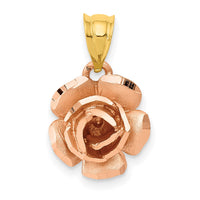 14k Two-tone Rose Charm-D617