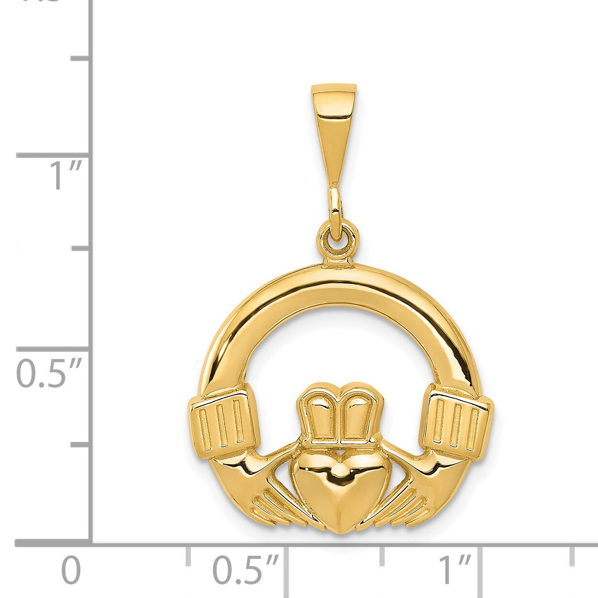 14k Claddagh Pendant-D662