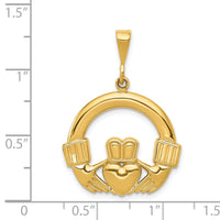 14k Claddagh Pendant-D663