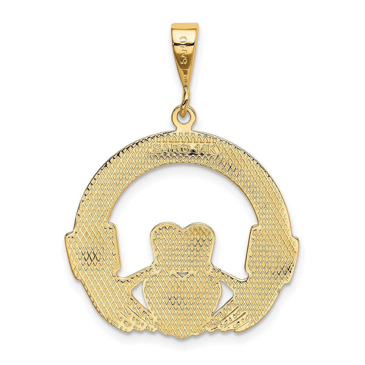 14k Claddagh Pendant-D664