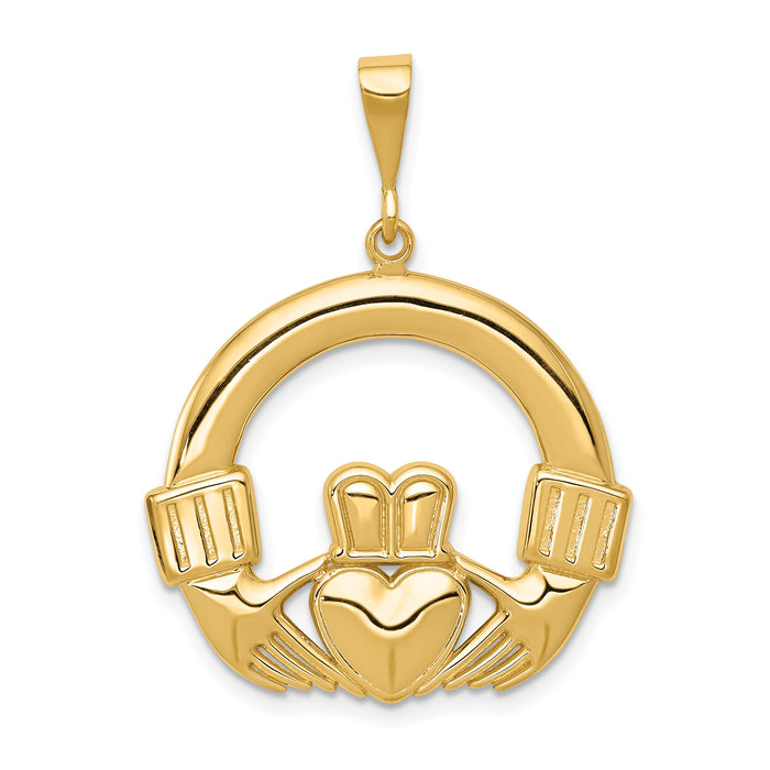 14k Claddagh Pendant-D664