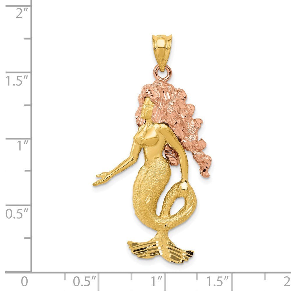 14k Two-Tone Mermaid Charm-D712
