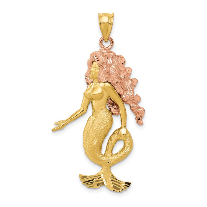 14k Two-Tone Mermaid Charm-D712