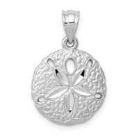 14k White Gold Sanddollar Charm-D714