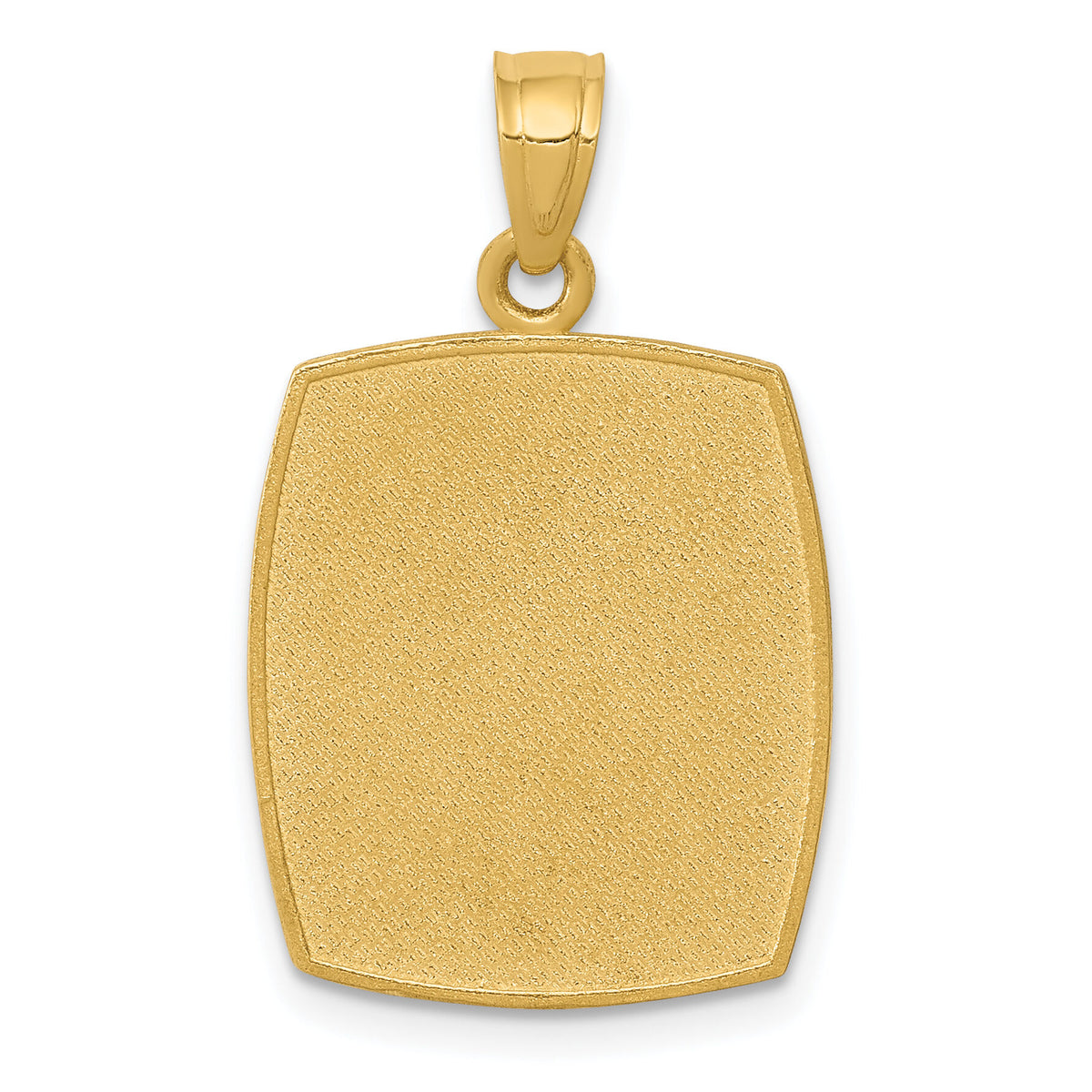 14K Satin / Polished Baptism Pendant-D799