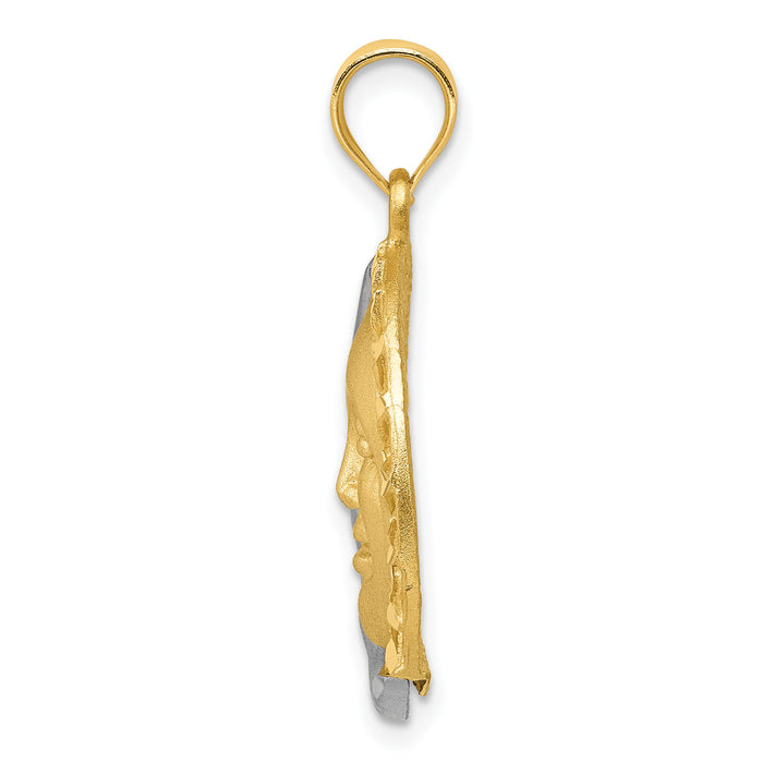 14k Two-tone Sun and Moon Charm-D8