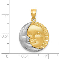 14k Two-tone Sun and Moon Charm-D8