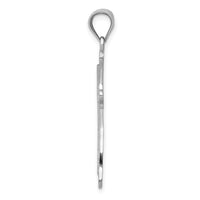 14k White Gold Cross Pendant-D806