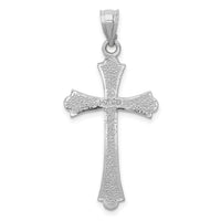 14k White Gold Cross Pendant-D806