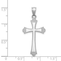 14k White Gold Cross Pendant-D806