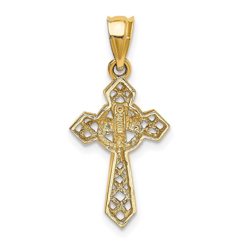 14k Celtic Cross Pendant-D863