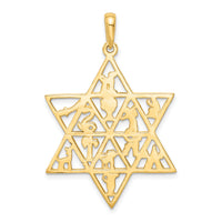 14K Star Of David 12 Tribes Pendant-D894